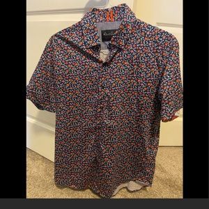 Robert Graham Short Sleeve casual button up- Size large trim
